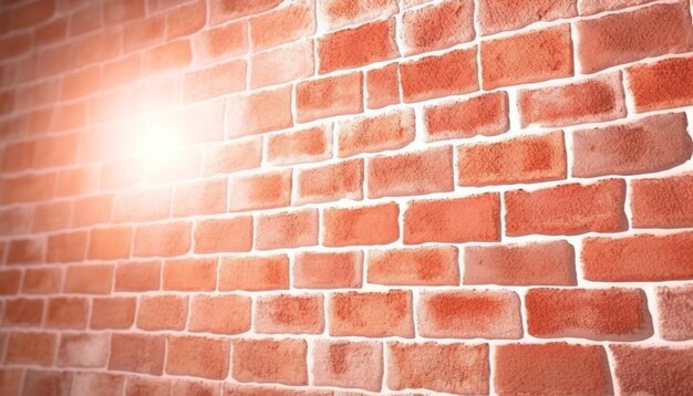 Verweerde bakstenen muur met structuureffect en roestig vignet gegenereerd door AI