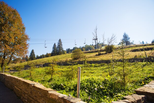 Very beautiful autumn panoramas of the Carpathians-Ukraine.