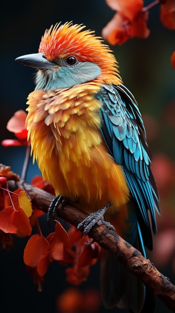 Very beautiful colorful bird photo wallpaper