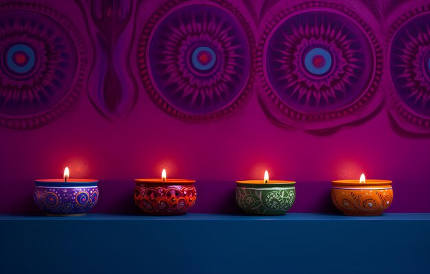 Very beautiful diwali diya in an illustration style on white background evoking majesty