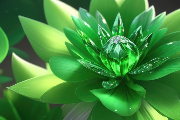 Очень красивый зеленый цветок