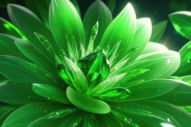 A very beautiful green flower