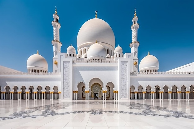 A very beautiful mosque decorated with Islamic design