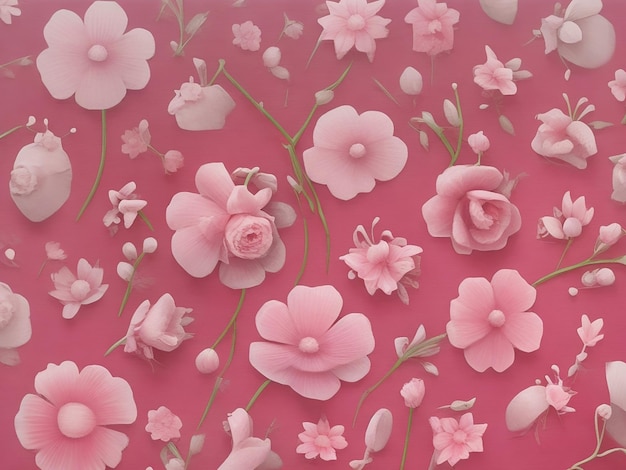 Очень красивая фотография дизайна цветочного узора, сгенерированная ИИ