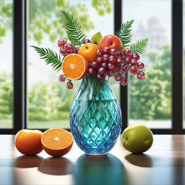 very beautiful still life with fruits