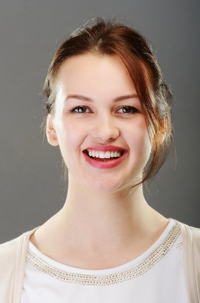 Very beautiful young girl posing for portrait