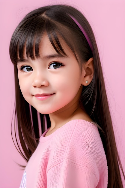 Very Cute an beautiful girl in pink