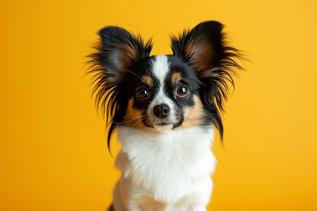 A very cute dog looking something