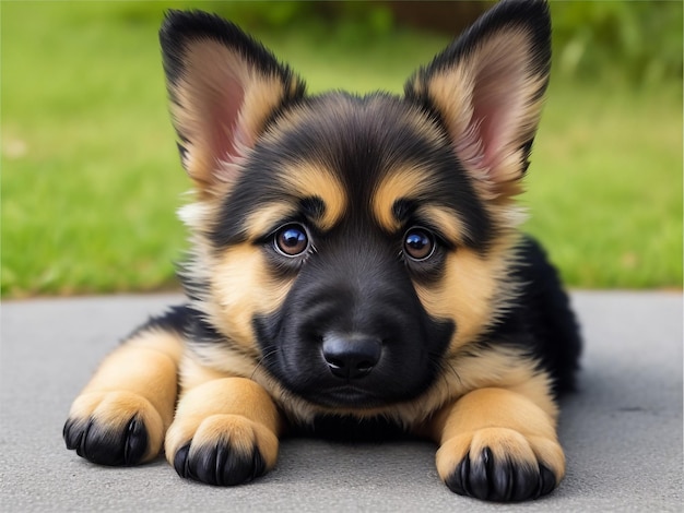 Photo a very cute germen shepherd puppy