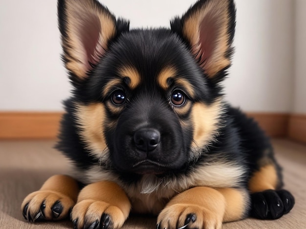 A very cute germen shepherd puppy