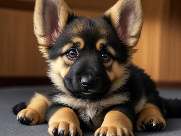 A very cute germen shepherd puppy