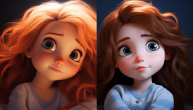 a very cute kid caracter animation pixar style