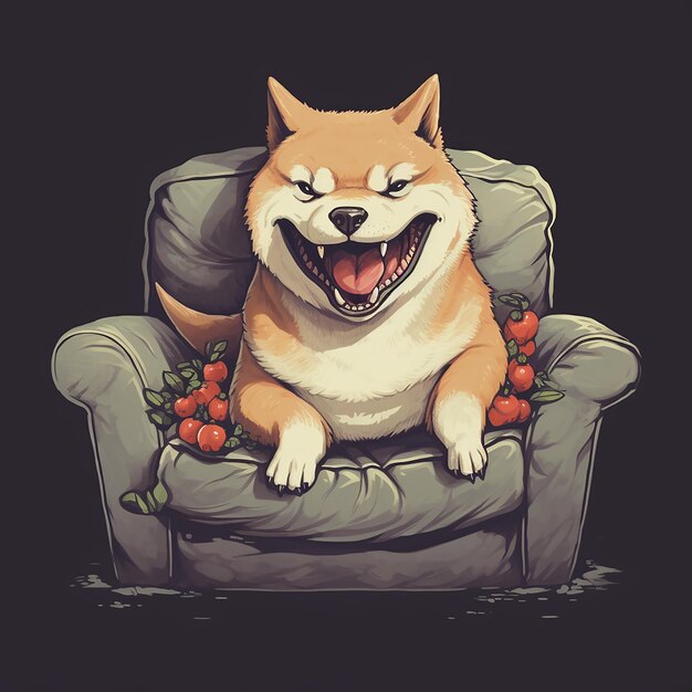 a very cute shiba dog