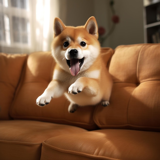 Photo a very cute shiba dog