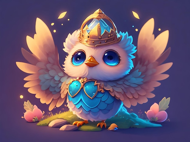 Very detailed cute Illustration animal cute bird