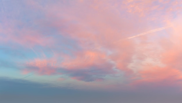 Very gentle romantic pink clouds in the dawn sky tender mood Sunrise Sundown Sunset sky