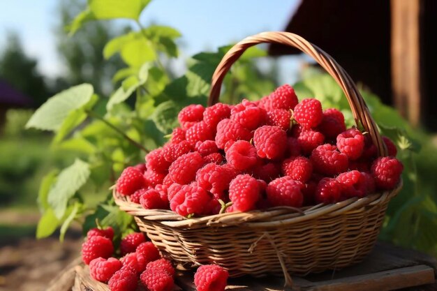 Very healthy raspberries at the grandmothers village