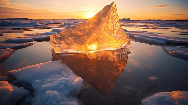 Very large and beautiful chunk of ice