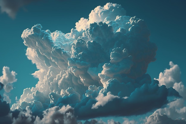 A very large cloud in the blue sky Generative AI