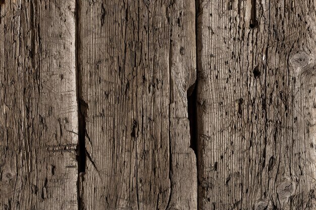 A very old shabby and battered wooden background with deep cuts