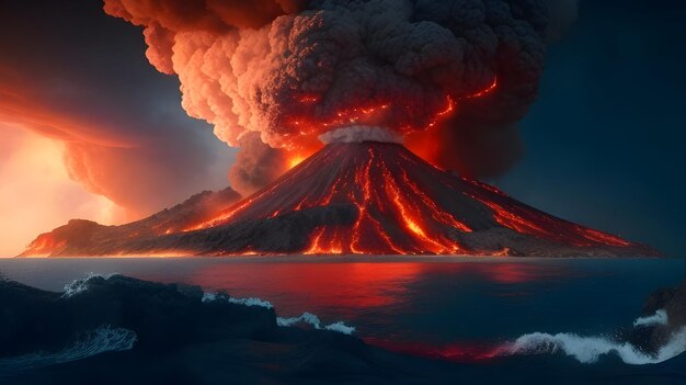 very powerful volcanic eruptions