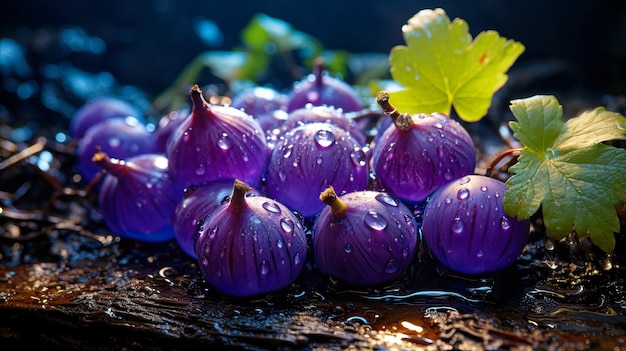 Photo very rare jungle fruits and flowers