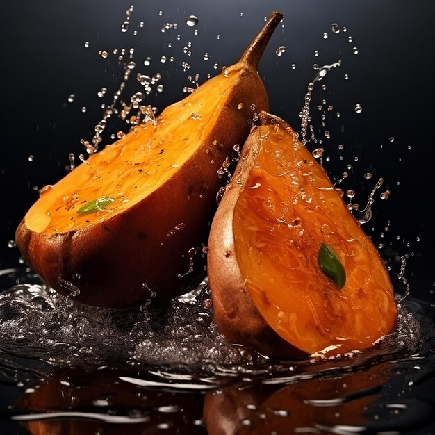 Photo very_realistic_large_3d_sweet_potato_cooked