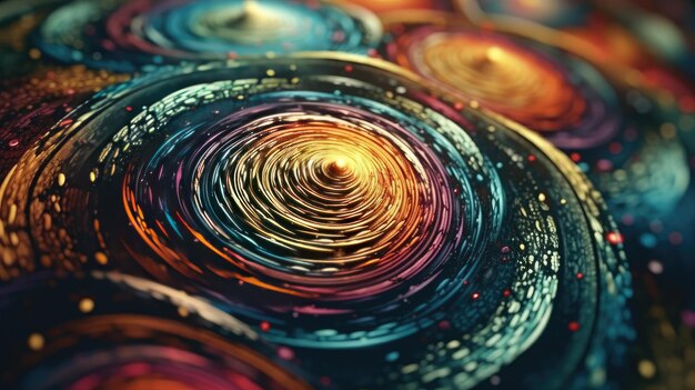 Very unique colorful and 3dimensional abstract hole illustration unique