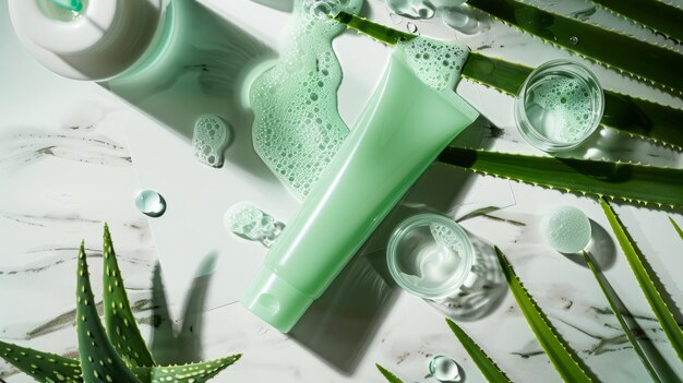 Verzachtende Aloe Vera Reinigingsschuim