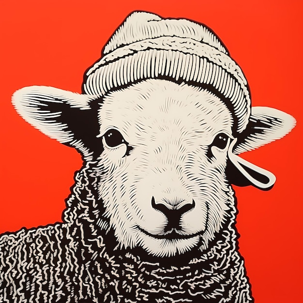 Verzameling grappige en artistieke pop-art prints met vertederende grappige dieren