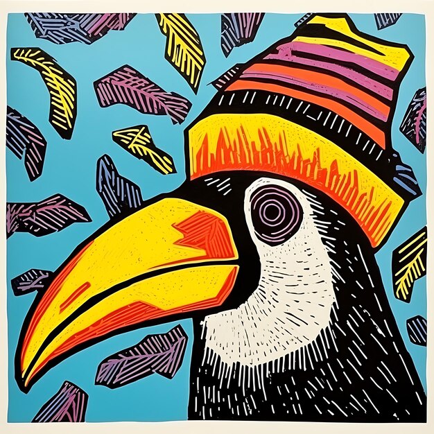 Verzameling grappige en artistieke pop-art prints met vertederende grappige dieren