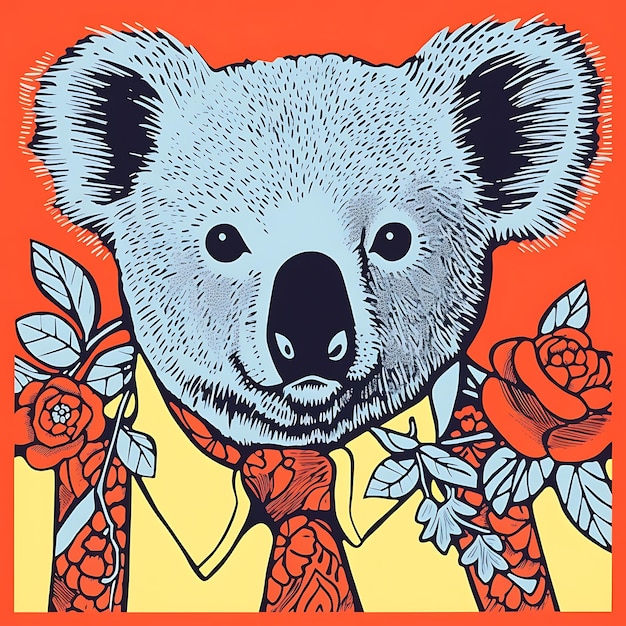 Verzameling grappige en artistieke pop-art prints met vertederende grappige dieren