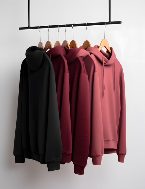 verzameling hoodies in een kast