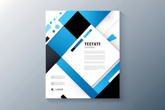 Foto verzameling poster flyer brochure of jaarverslag cover layout ontwerp sjabloon met blauw