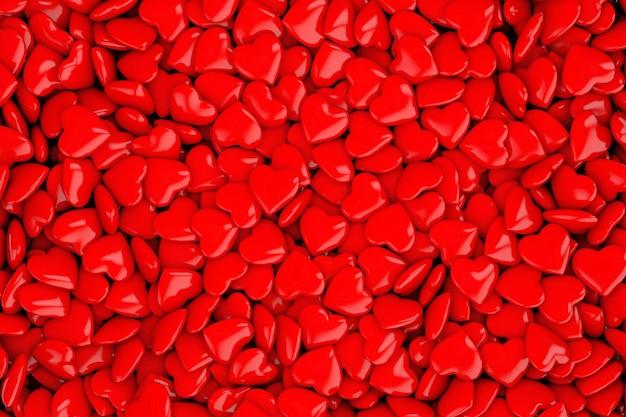 Verzameling van rode liefde harten achtergrond