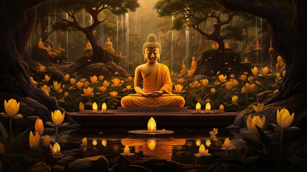 Vesak day buddhist worship