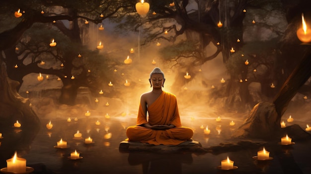 Vesak day buddhist worship