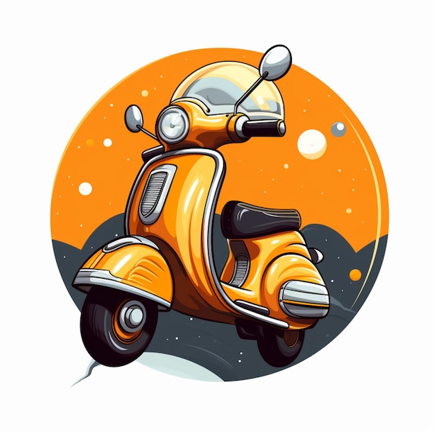 Photo vespa cartoon logo