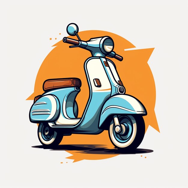 Photo vespa cartoon logo