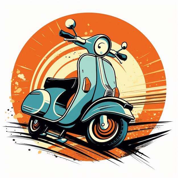 Foto vespa cartoon logo