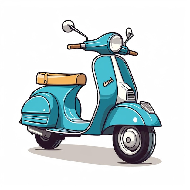 Photo vespa cartoon logo