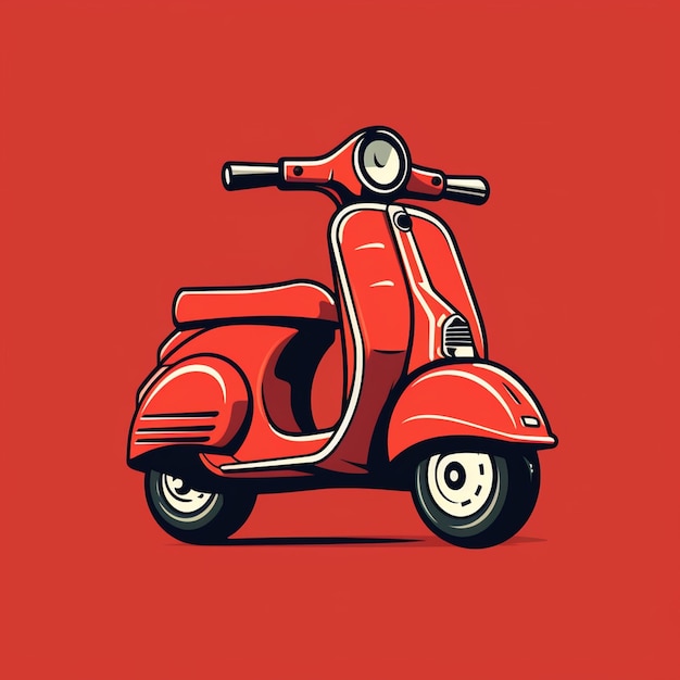 Photo vespa cartoon logo