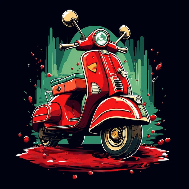 Vespa cartoon logo