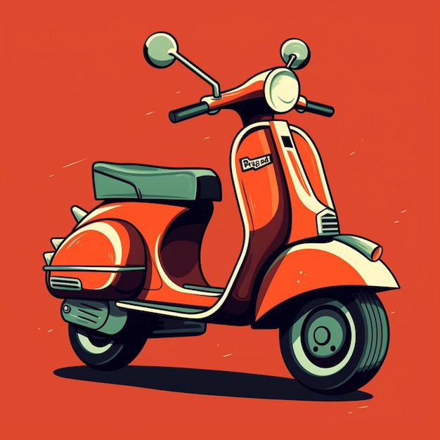 Foto vespa cartoon logo