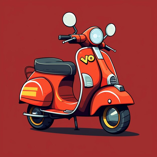 Photo vespa cartoon logo