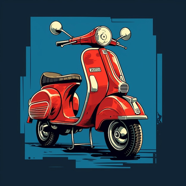 Vespa cartoon logo