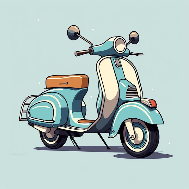 Photo vespa cartoon logo