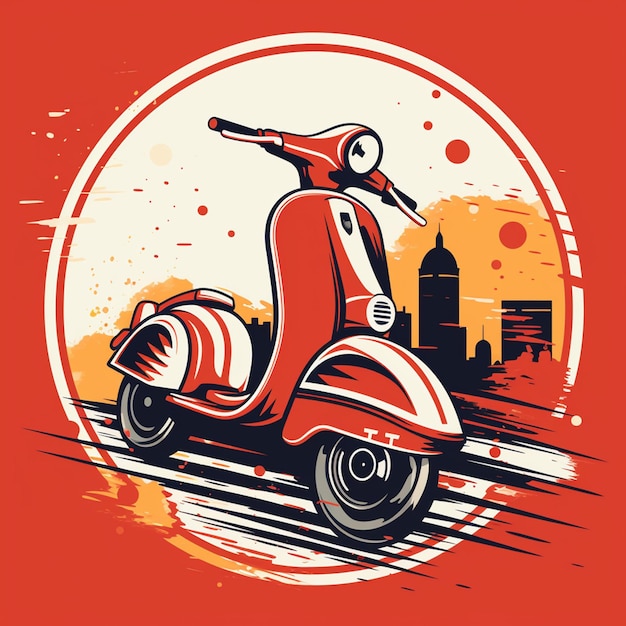 Vespa cartoon logo