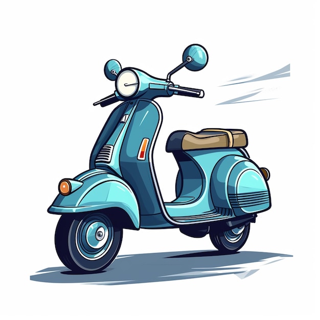 Foto vespa cartoon logo