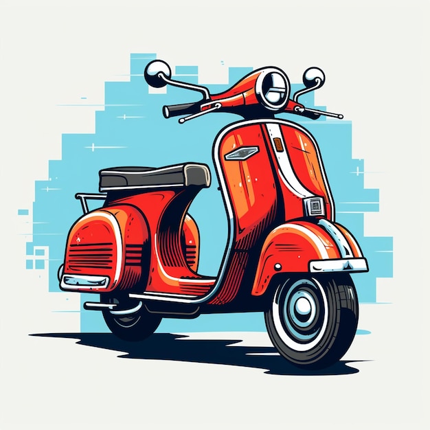 Vespa cartoon logo